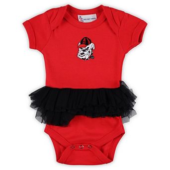 Infant & Newborn Two Feet Ahead Red Georgia Bulldogs Tutu Bodysuit