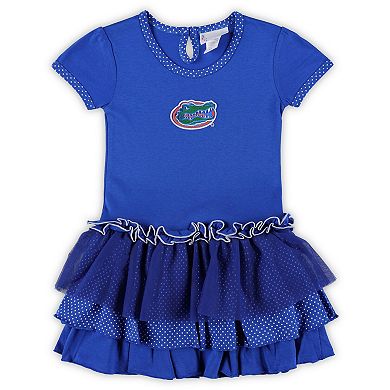 Toddler Two Feet Ahead Royal Florida Gators Pink Dot Tutu Dress