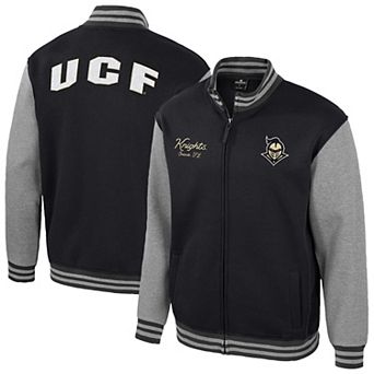 Men's Colosseum Black UCF Knights Ambi-Turner Full-Zip Varsity Jacket