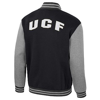 Men's Colosseum Black UCF Knights Ambi-Turner Full-Zip Varsity Jacket