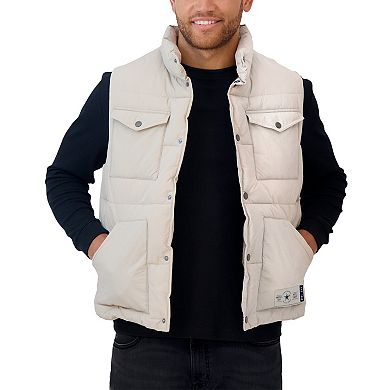 Men's Darius Rucker Collection by Fanatics Tan Dallas Cowboys Puffer Full-Snap Vest