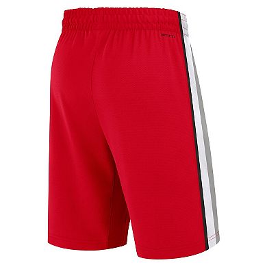 Men's Nike Scarlet Ohio State Buckeyes Road Replica Performance Basketball Shorts