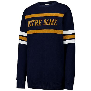 Unisex Uscape Apparel Navy Notre Dame Fighting Irish Renew Knit Vintage Pullover Sweater