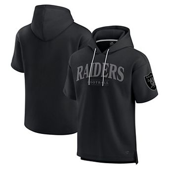 Unisex Fanatics Black Las Vegas Raiders Elements Ready Short Sleeve Pullover Hoodie