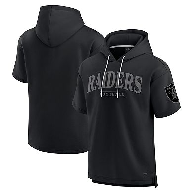 Unisex Fanatics Black Las Vegas Raiders Elements Ready Short Sleeve Pullover Hoodie