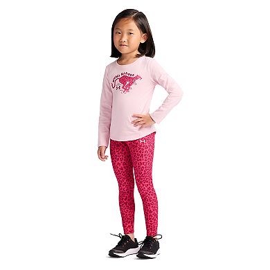 Girls 4-6x Under Armour Printed Long Sleeve Top & Leggings Set