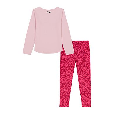 Girls 4-6x Under Armour Printed Long Sleeve Top & Leggings Set
