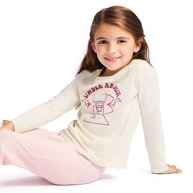 Girls 4-6x Under Armour Lettuce Hem Long Sleeve Top & Flare Pants Set