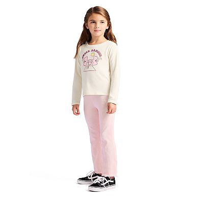 Girls 4-6x Under Armour Lettuce Hem Long Sleeve Top & Flare Pants Set