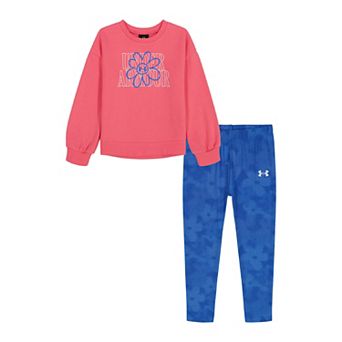 Girls 4-6x Under Armour Printed Crewneck & Leggings Set