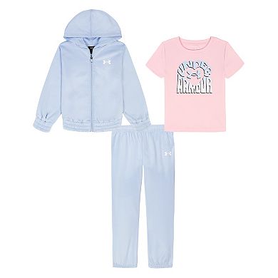 Girls 4-6x Under Armour 3-pc. Full-Zip Hoodie, Tee & Joggers Set