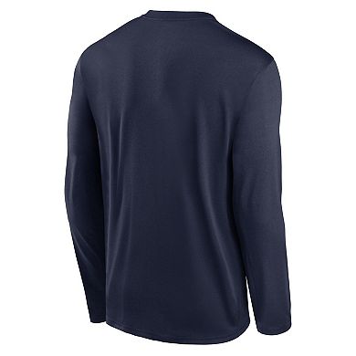 Men's Nike Navy Arizona Wildcats Primetime Center Lockup Two-Hit Legend Long Sleeve T-Shirt