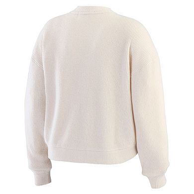 Women's WEAR by Erin Andrews Oatmeal New York Jets Rib-Knit Long Sleeve T-Shirt & Pants Lounge Set