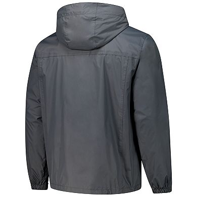 Men's Dunbrooke Graphite Detroit Lions Tropic Waterproof Packable Full-Zip Hoodie Jacket