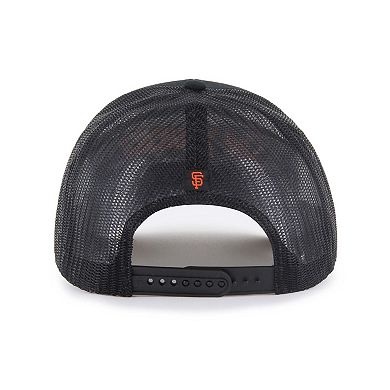 Men's '47 Black San Francisco Giants Garner Trucker Adjustable Hat