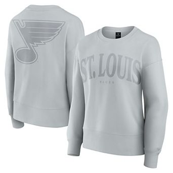 Women's Fanatics Gray St. Louis Blues Elements Flow Pullover Sweatshirt