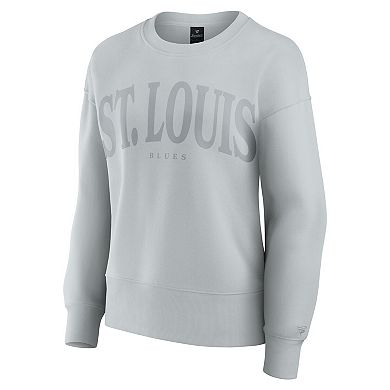 Women's Fanatics Gray St. Louis Blues Elements Flow Pullover Sweatshirt