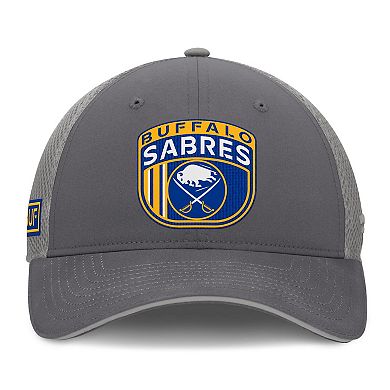 Men's Fanatics Gray Buffalo Sabres Authentic Pro Home Ice Trucker Adjustable Hat
