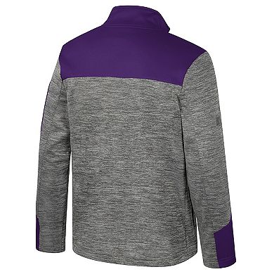 Men's Colosseum Gray/Purple Washington Huskies Guard Full-Zip Jacket