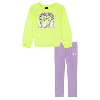 Baby & Toddler Girl Under Armour 2 pc Long Sleeve Crewneck Top & Leggings Set