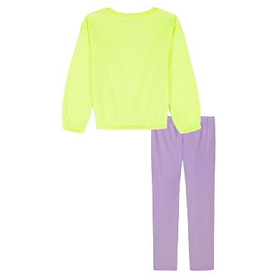 Baby & Toddler Girl Under Armour 2-pc. Long Sleeve Crewneck Top & Leggings Set