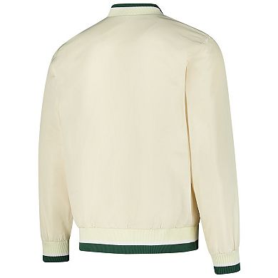 Unisex The Wild Collective Cream Milwaukee Bucks Applique Pullover Windbreaker