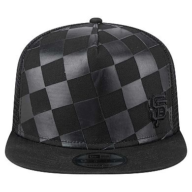 Men's New Era Black San Francisco Giants Score Check 9FIFTY A-Frame Trucker Snapback Hat