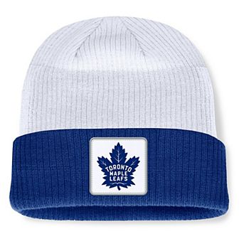 Men's Fanatics Blue Toronto Maple Leafs Retro Colorblock Cuffed Knit Hat