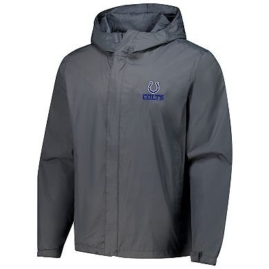 Men's Dunbrooke Graphite Indianapolis Colts Tropic Waterproof Packable Full-Zip Hoodie Jacket
