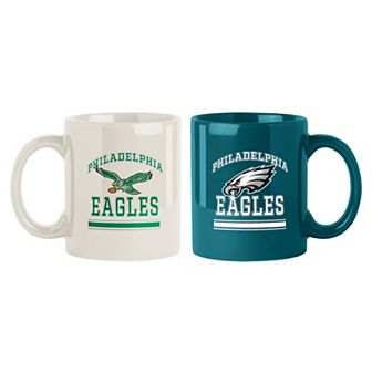 Philadelphia Eagles 2-Pack 15oz. Checkered Wordmark Mug Set