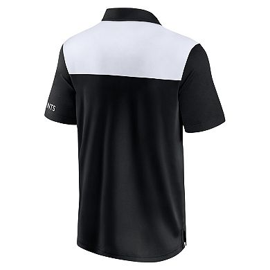 Men's Fanatics Black/White New Orleans Saints Colorblock Polo
