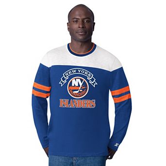 Men's Starter Royal New York Islanders Blitz Durene Long Sleeve T-Shirt