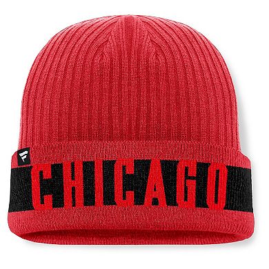 Men's Fanatics Red Chicago Blackhawks Blueliner Cuffed Knit Hat