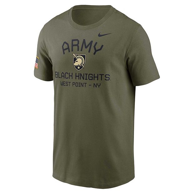 Men s Nike Olive Army Black Knights 2024 Military Appreciation Performance T Shirt