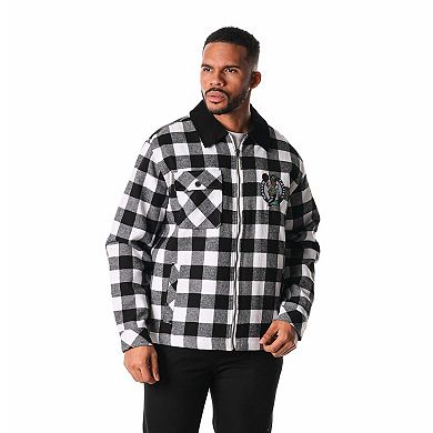 Unisex The Wild Collective Black Boston Celtics Flannel Full-Zip Shacket
