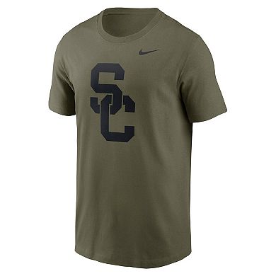 Men's Nike Olive USC Trojans 2024 Military Appreciation Tonal Logo Performance T-Shirt