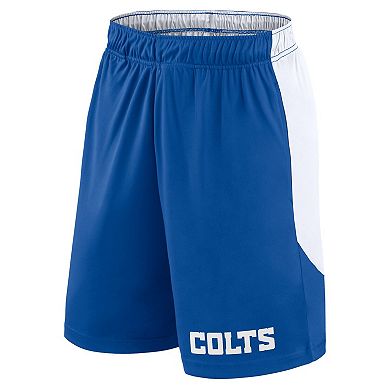 Men's Fanatics Royal/White Indianapolis Colts Launch Polyester Shorts
