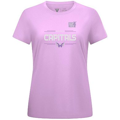 Women's Levelwear Alexander Ovechkin Lavender Washington Capitals Hockey Fights Cancer Anthem Name & Number T-Shirt