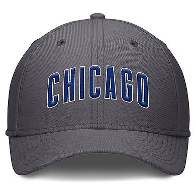 Men's Nike Gray Chicago Cubs Swoosh Performance Flex Hat