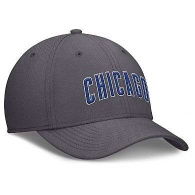 Men's Nike Gray Chicago Cubs Swoosh Performance Flex Hat