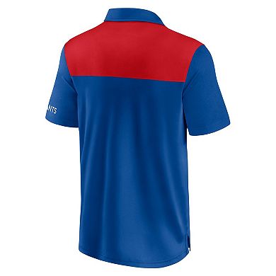 Men's Fanatics Royal/Red New York Giants Colorblock Polo