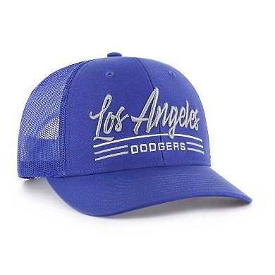 Men's '47 Royal Los Angeles Dodgers Garner Trucker Adjustable Hat