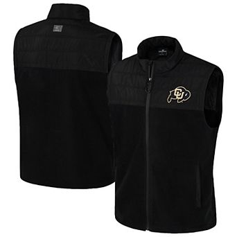 Men's Colosseum Black Colorado Buffaloes Block The Sun Full-Zip Vest