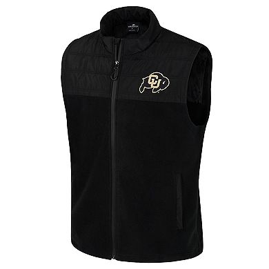 Men's Colosseum Black Colorado Buffaloes Block The Sun Full-Zip Vest