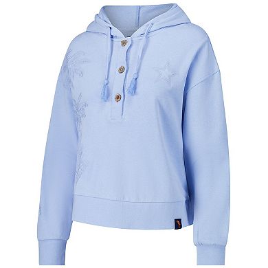 Women's Margaritaville Light Blue Dallas Cowboys Island Dream Solid Pullover Hoodie
