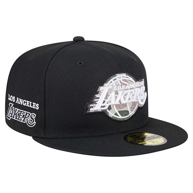 Lakers black fitted hat online