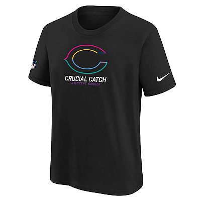 Youth Nike Black Chicago Bears 2024 NFL Crucial Catch T Shirt