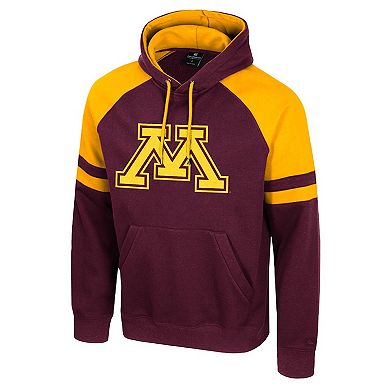 Men's Colosseum Maroon Minnesota Golden Gophers Todd Raglan Pullover Hoodie