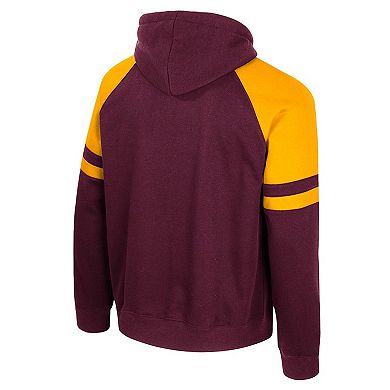 Men's Colosseum Maroon Minnesota Golden Gophers Todd Raglan Pullover Hoodie
