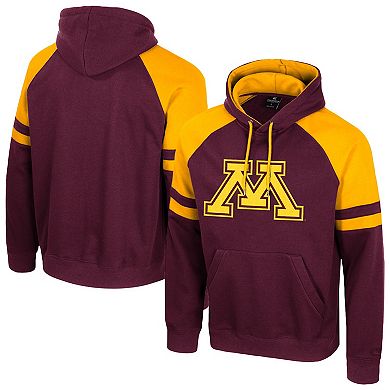 Men's Colosseum Maroon Minnesota Golden Gophers Todd Raglan Pullover Hoodie